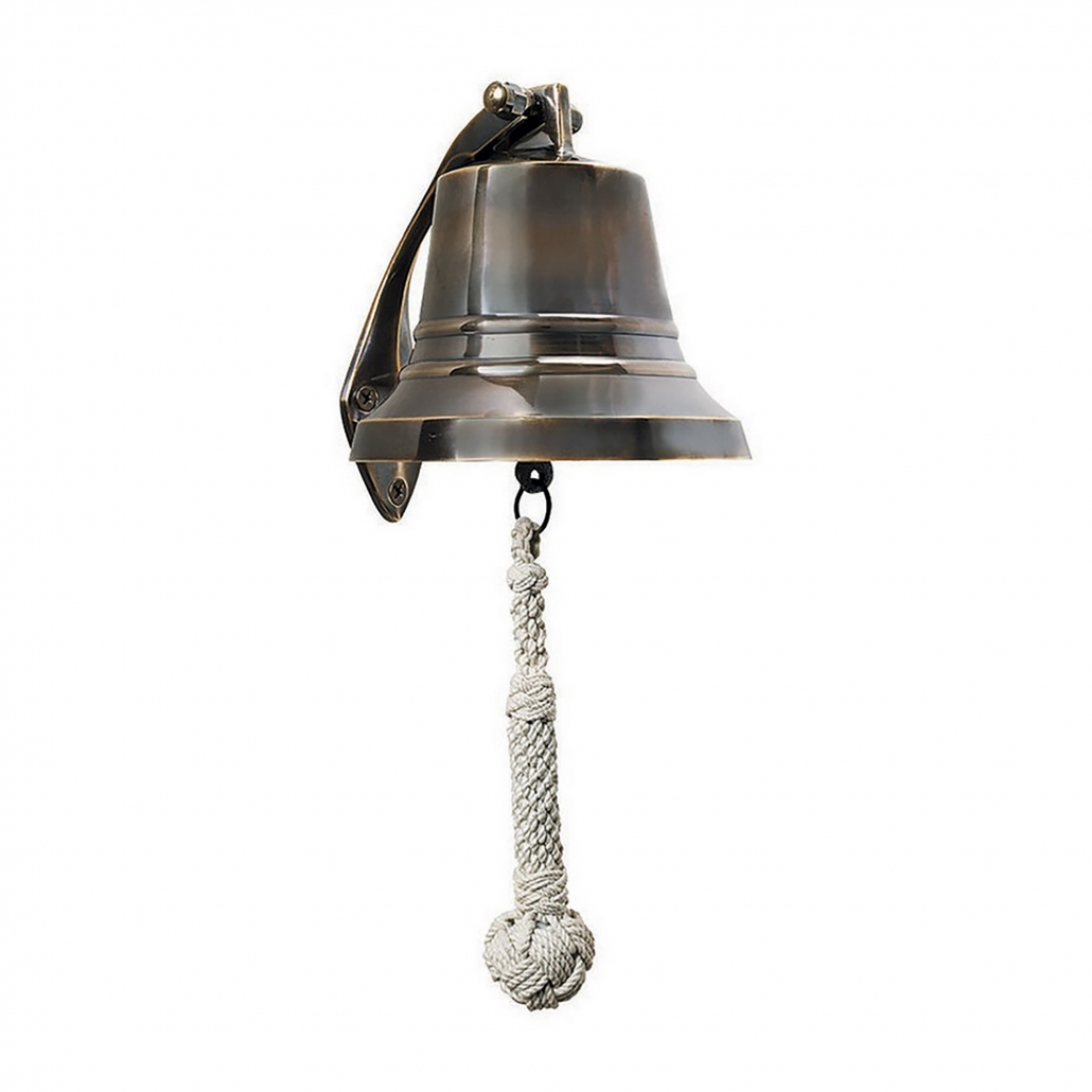 Wholesale Antique Seaworn Bronze Cast Iron Hanging Ship's Bell 6in