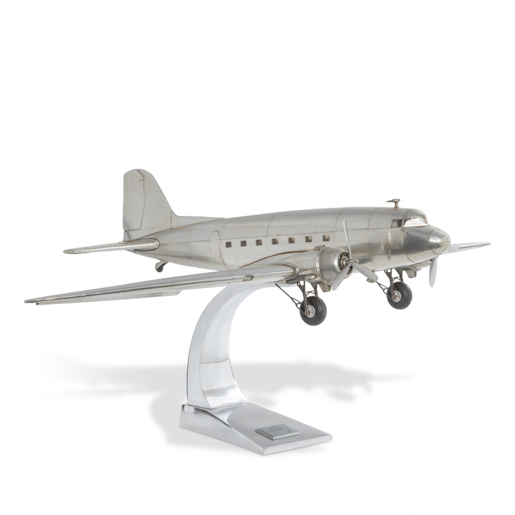 Authentic Models Aluminium Desktop Model DC-3 Plane 36cm 