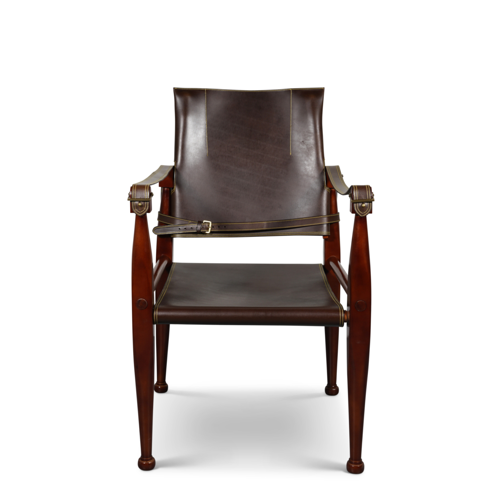 bridle leather campaign chair